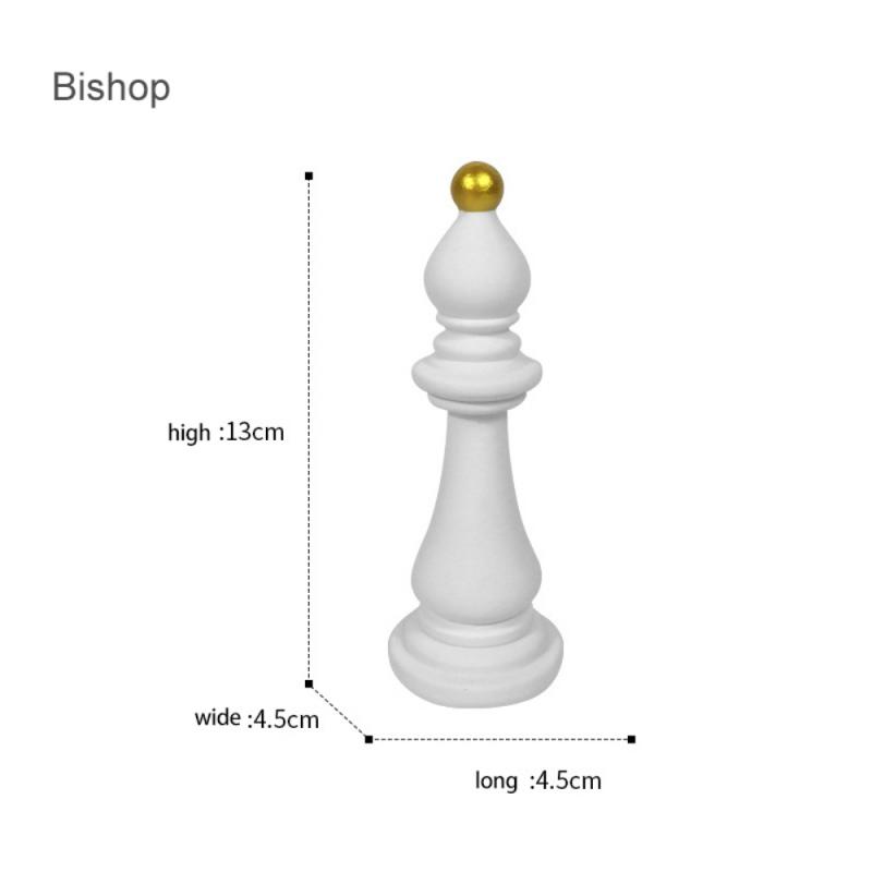 Креативная черно-белая статуя, шахматный декор, ретро смола, шахматные фигурки, статуя, украшение для офиса, дома, подарки, шахматное украшение
