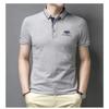 Trend Hub Мужские поло с коротким рукавом и вышивкой, дышащая легкая рубашка, роскошный топ, повседневная футболка с лацканами, мужская футболка, homme