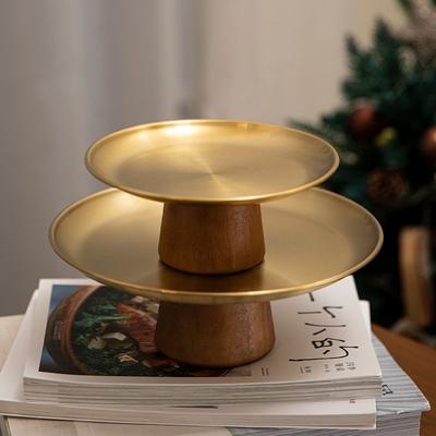 Подставка для десертов из нержавеющей стали во французском стиле – поднос с высокими ножками для фруктов, конфет и закусок