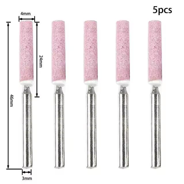 5 шт. цилиндрические заусенцы с алмазным покрытием 4,4/4,5/4,8 мм точилка для бензопилы каменный напильник для заточки цепной пилы шлифовальные инструменты для резьбы
