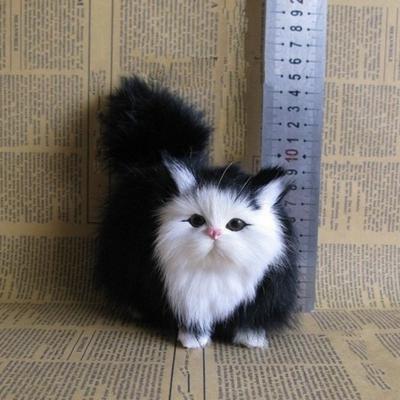 Пушистая Мягкая Мини-Игрушка-Кошка из Искусственного Меха Имитация Котенка Плюшевая Кукла Игрушка День Святого Валентина