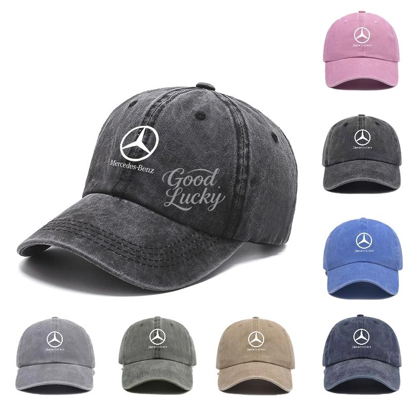 Fashion Casual Car Logo Vintage Hip Hop Baseball Cap Sunscreen Hat For Mercedes Benz A C E S G Class GLC CLE CLA GLB GLS W177