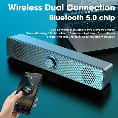 Компьютерные колонки Звуковая панель для ПК с питанием от USB Проводная и беспроводная Bluetooth-колонка для игр на ПК Система объемного звучания