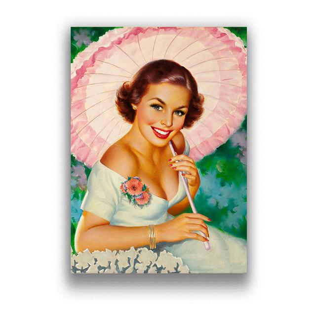 Сексуальная Красота Искусство Ретро Украшение Дома Комната Гостиная Диван Украшение Стены Картина