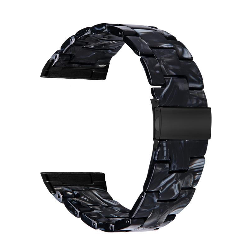 Resin Band for Fitbit Versa 4/Sense 2,20mm Lightweight Watch Strap Bracelet with Stainless Steel Buckle