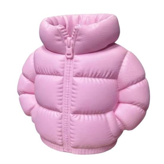 Rainbow Down Coat Pen Holder, 3D Printed Puffer Jacket Desk Organizer, Creative Storage for Stationery And Brushes