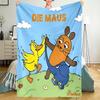 Die Maus Theme Printed Blanket - Perfect for Couch, Bed, Travel & Outdoor Use | Machine Washable, Cozy & Durable.