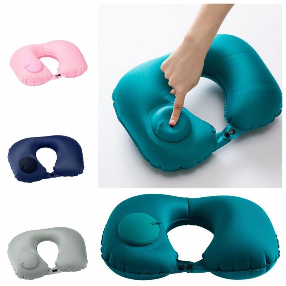 Super Light Automatic Air Inflatable Pillow Portable U Shape Neck Cushion Outdoor Travel