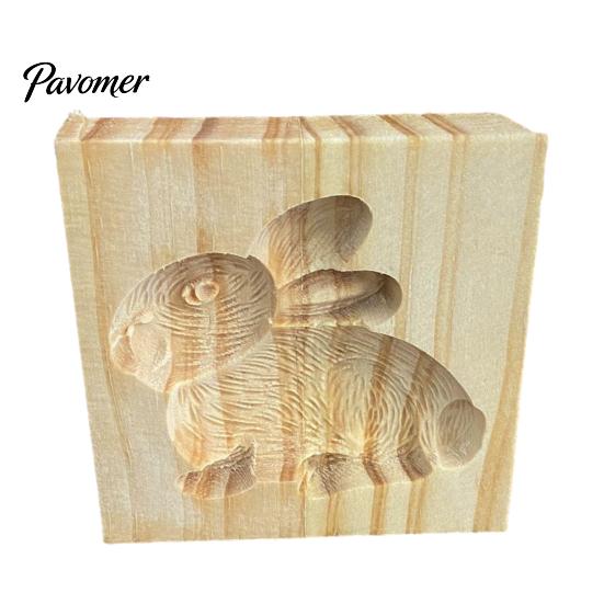 Easy Clean Dough Decorating Tools Wood Cookie Cutter Mold, Round Gingerbread Biscuit Stamp for Festive Holiday Stamps DIY Baking, Cake Fondant