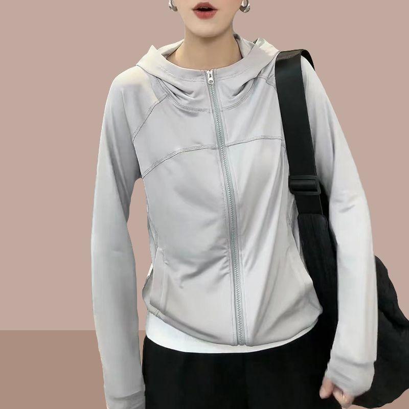 Женская солнцезащитная куртка с капюшоном из ледяного шелка и тонкой вставкой для летней солнцезащитной одежды на открытом воздухе