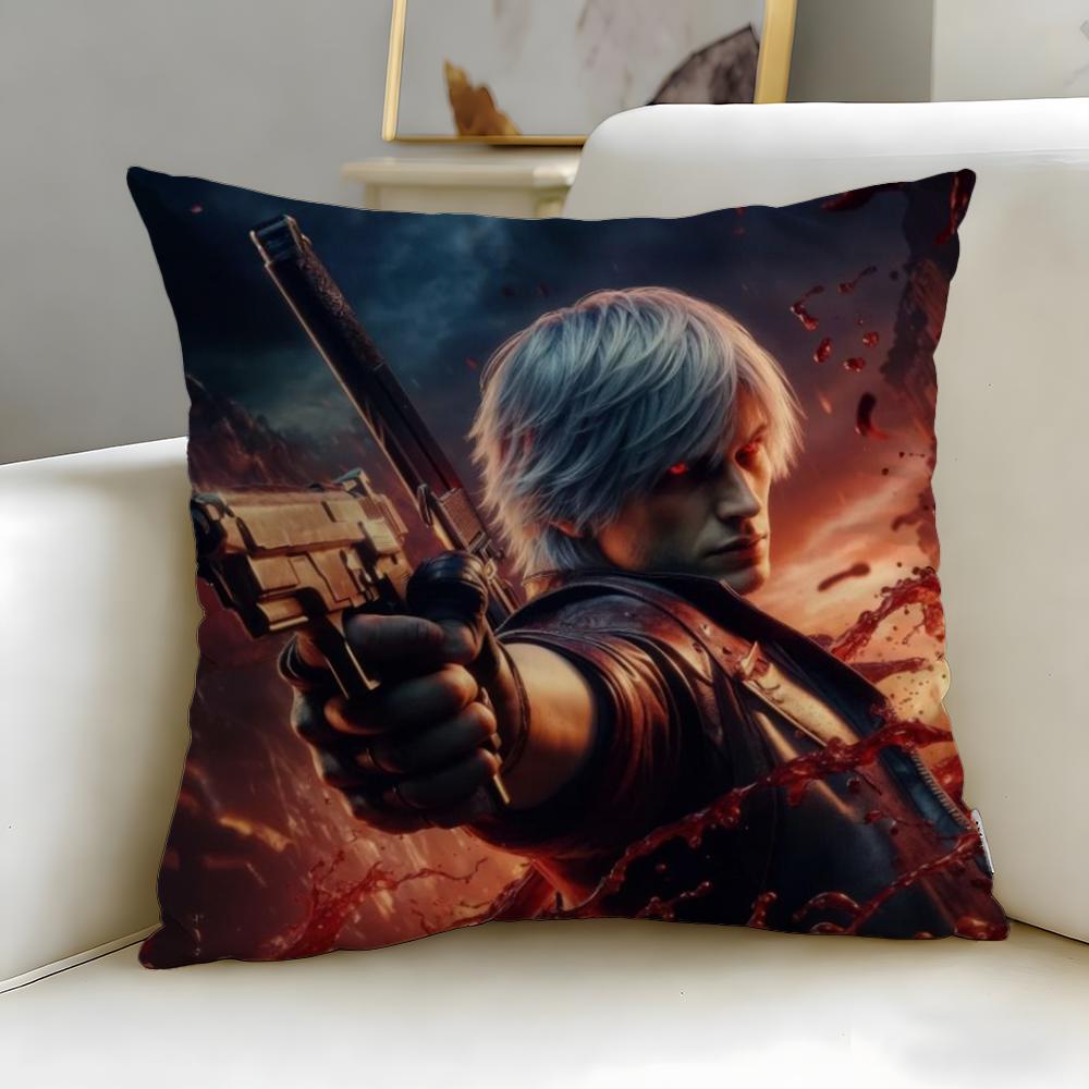 Классическая игра Devil May Cry Наволочка Мягкая и Легко стирающаяся – Универсальная для Дивана, Кровати, Путешествий и Офиса