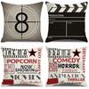 New Home Retro Movie Subtitle Sofa Office Linen Pillow Cover Cushion Cover