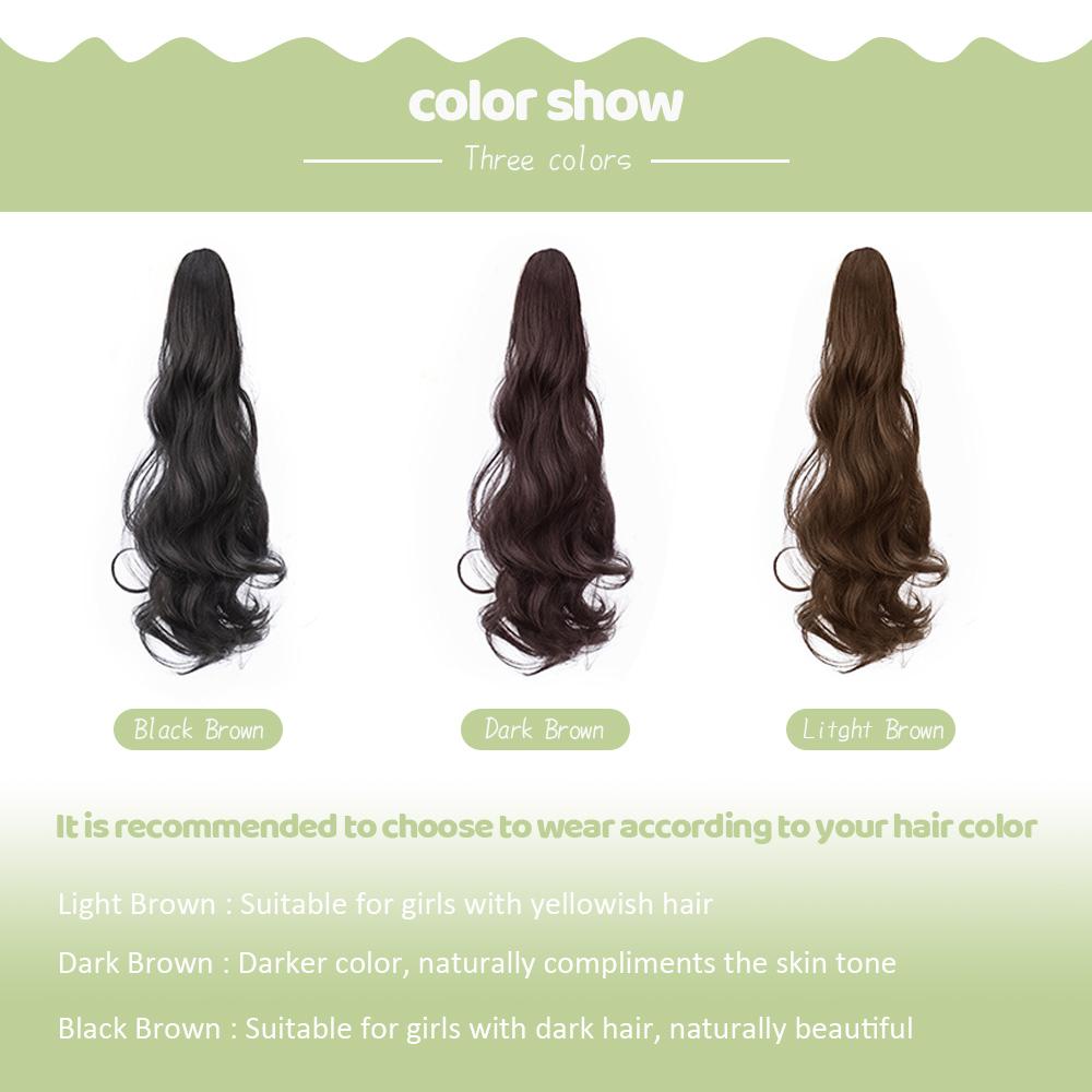 Синтетический 18-дюймовый небольшой зажим с когтями, хвост, длинный волнистый хвост, длинный вьющийся хвост, длинный зажим, женский парик