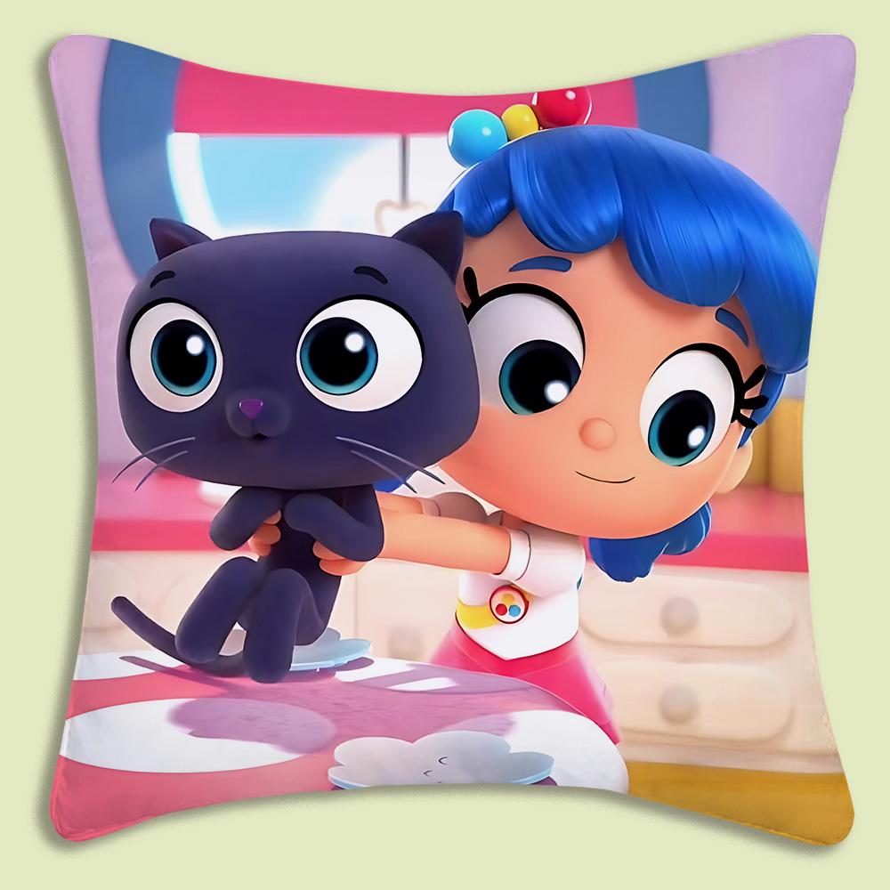 True and The Rainbow Kingdom Pillow Covers Cartoon Sofa Decorative Home Doublesided Printing Short Plush Cute Cushion Cover