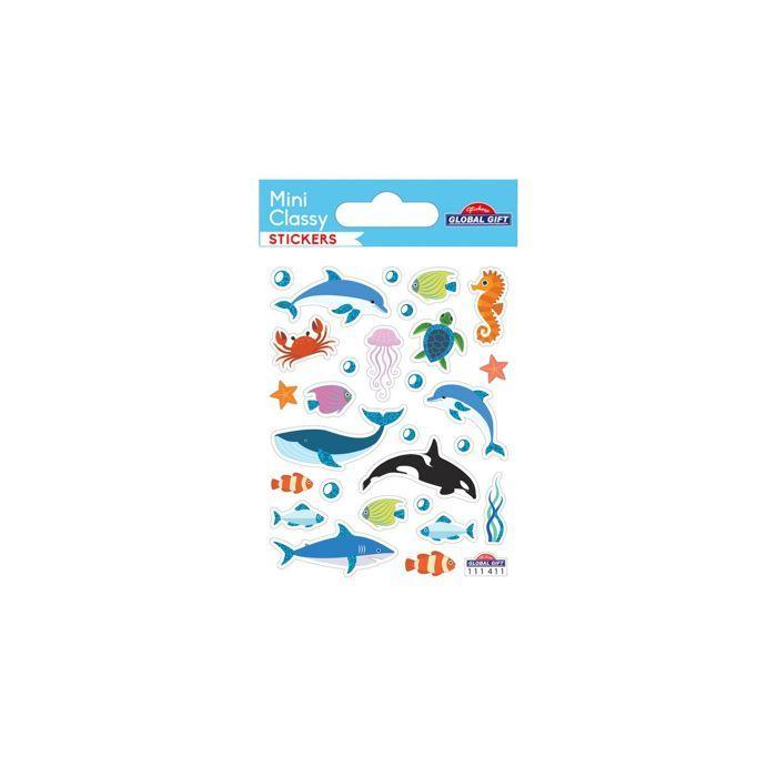 Stickers - Sea Animals - Glitter - 1.8 Cm