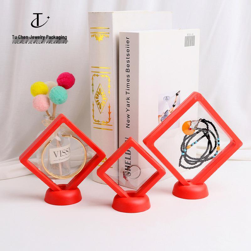 Красная шкатулка для демонстрации и хранения ювелирных изделий для серег и подвесок