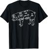 Pig and Pork Diagram Design_ Butcher Design_ Bacon Gift Tee Gift Unisex T-Shirt