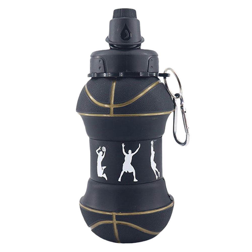 550 мл складная бутылка для воды портативная чашка для воды герметичная спортивная детская кувшин для воды с карабином для баскетбола тенниса