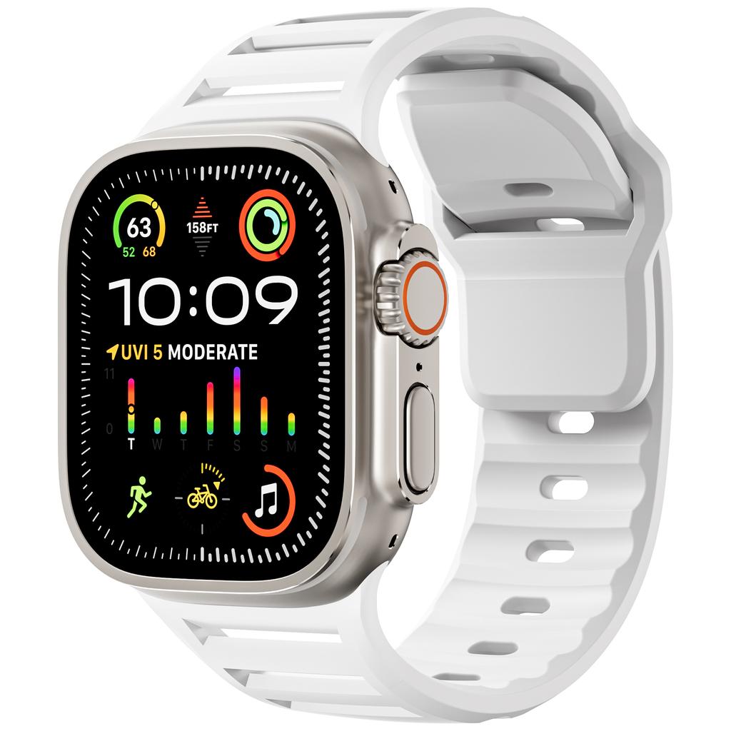 Ремешки для Apple Watch Ultra 2 Ремешок 49мм 45мм 44мм 42мм Спортивный силиконовый ремешок для часов ремешок браслет iwatch 10 9 8 7 6 SE 5 4