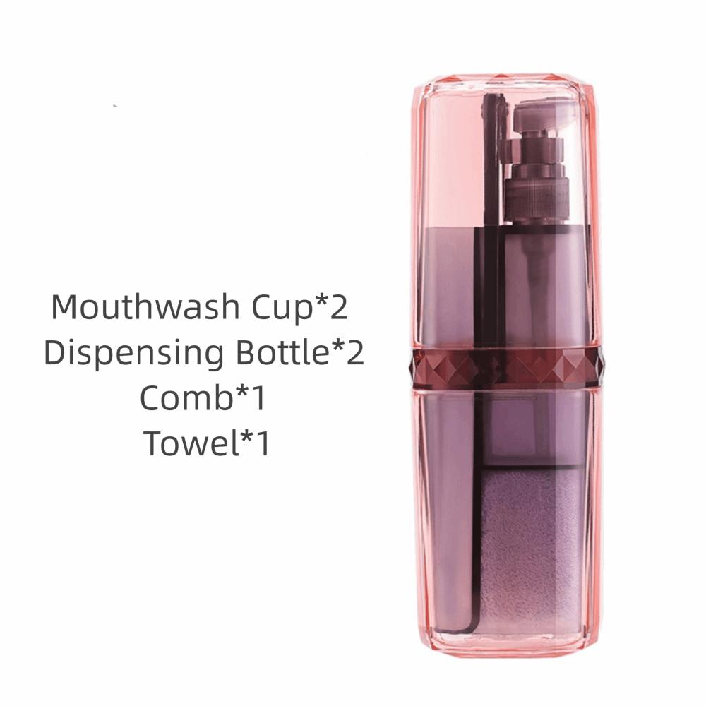 6pcs/set Toothbrush Storage Box Partitioned Toothbrush Cup Case Travel Mouthwash Cup Camping