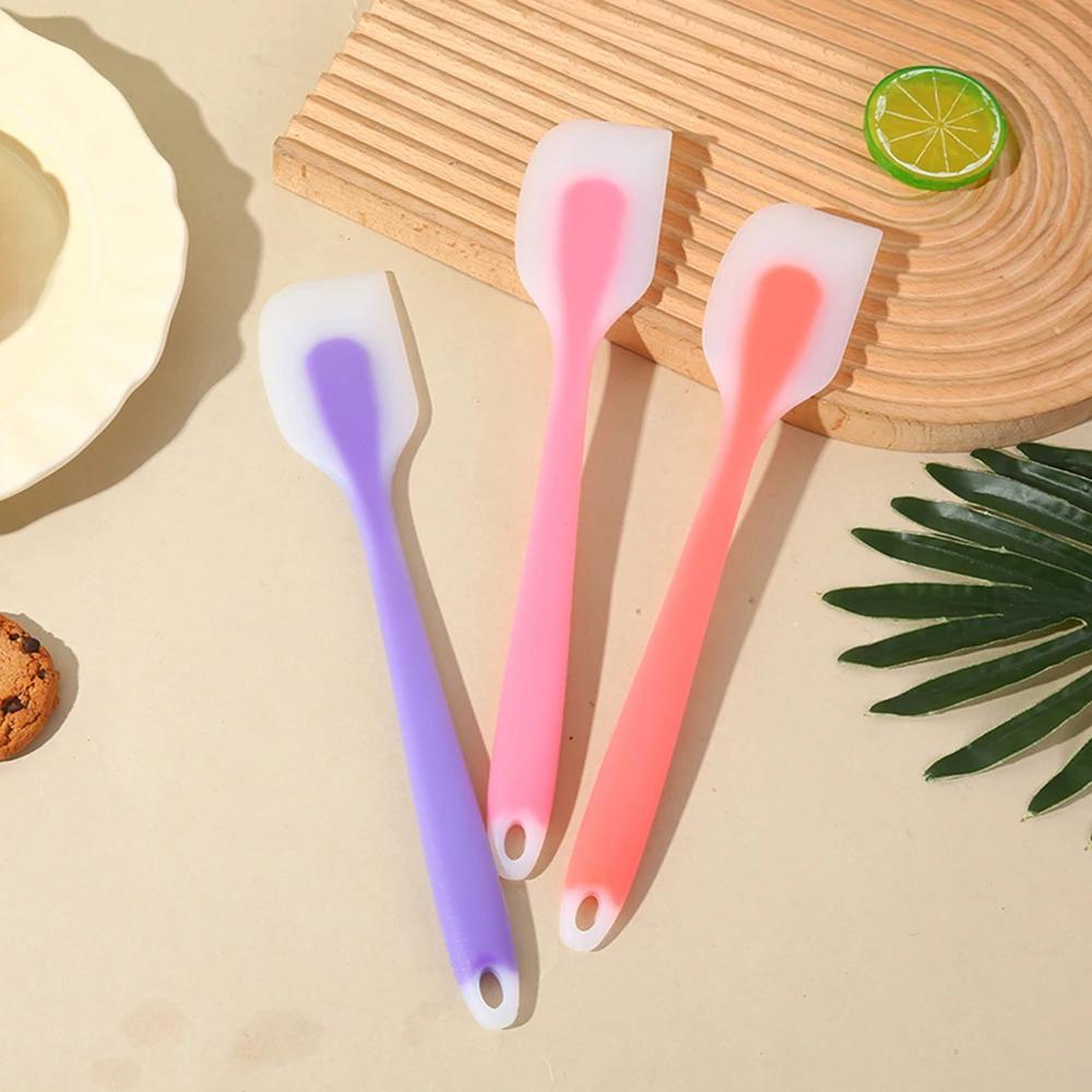 1Pc Baking Spatula Integrated High Temperature Cake Cream Silicone Spatula Translucent Head Spatula Baking Tools Kitchen Tools