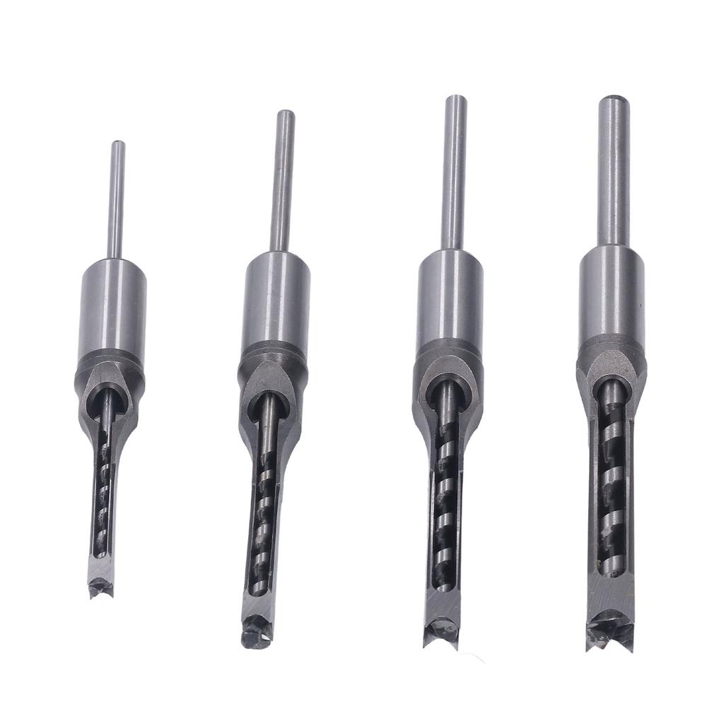 Набор из 4 шт. квадратных сверл по дереву HSS износостойкие 1/4 дюйма 5/16 дюйма 3/8 дюйма 1/2 дюйма зенковка