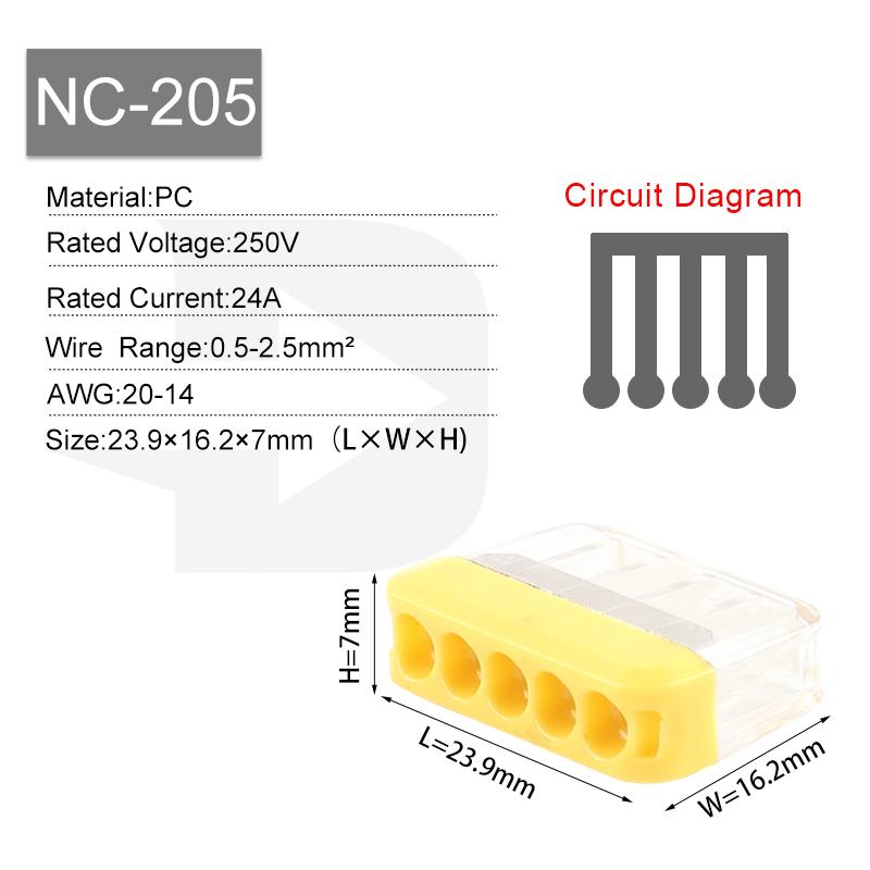 Quick Easy Push In Compact Wire Splicing Connector Connection 2/3/5 Pin Wiring Terminal For Electric Cable Junction Box