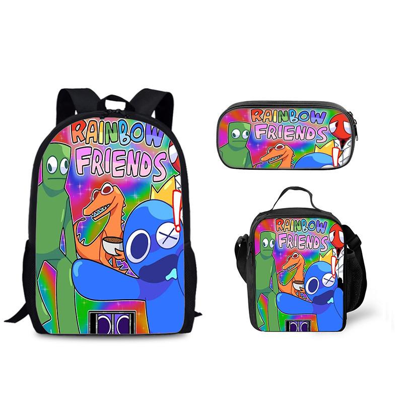 Рюкзак Rainbow Friends с сумкой-ланчбоксом со льдом и пеналом для ежедневного использования