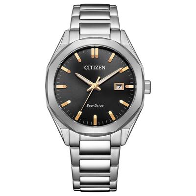 Часы Citizen Collection Photovoltaic Waterproof Octagon Black Simple Silver [Citizen] Eco-Drive BM7620-83E Мужские