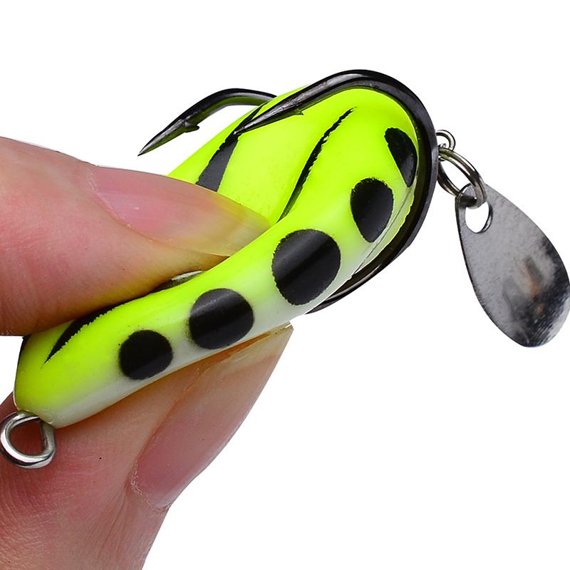 Umpan Katak 4 см/5,6 г мягкая рыболовная приманка-лягушка мини мягкая приманка с двумя крючками искусственная приманка для ловли ската