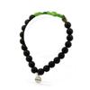 Stones and Minerals. Brazilian Diopside Bracelet + Matte Black Onyx Beads 8 Mm. Made In France.