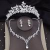 Роскошные хрустальные бусины свадебные комплекты ювелирных изделий для женщин тиара серьги колье ожерелье комплект для свадебного платья невесты корона комплекты мода