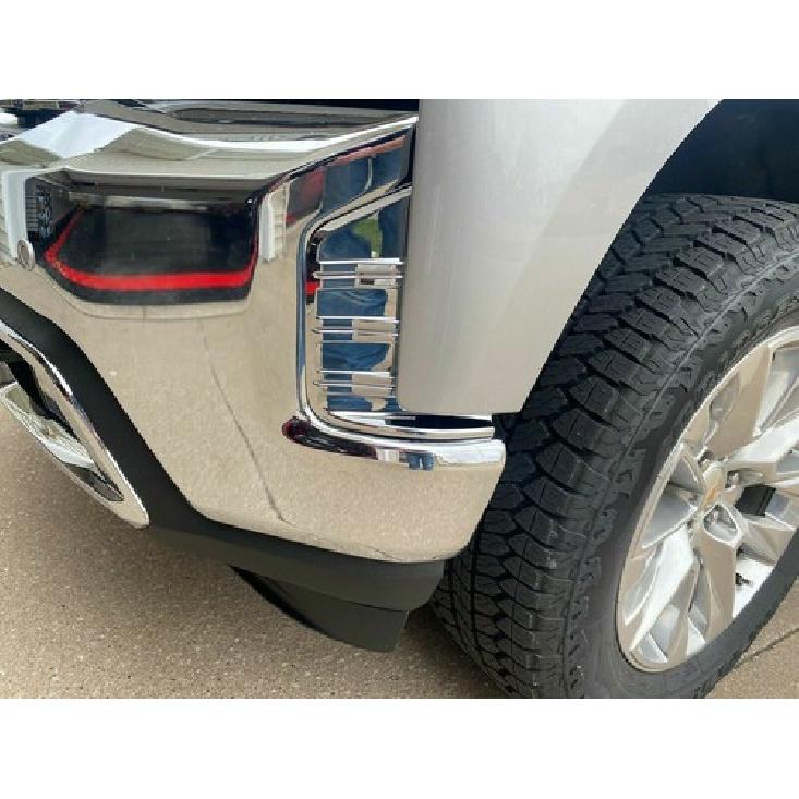 Chrome Front Bumper Fog Light Cover Trim Bezels For Chevy Silverado 1500 +