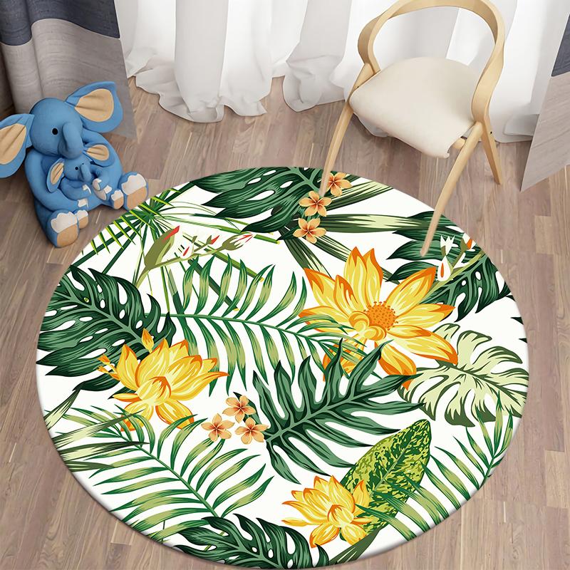 Green Tropical Plant Leaf Print Living Room Bedroom Children Carpet Bathroom Decoration Doormat Mode Rugs for Bedroom