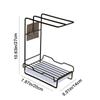 Black/White Dishcloth Storage Rack Wall Mounted Drying Drain Rack Sponge Drainage Rack  Bathroom