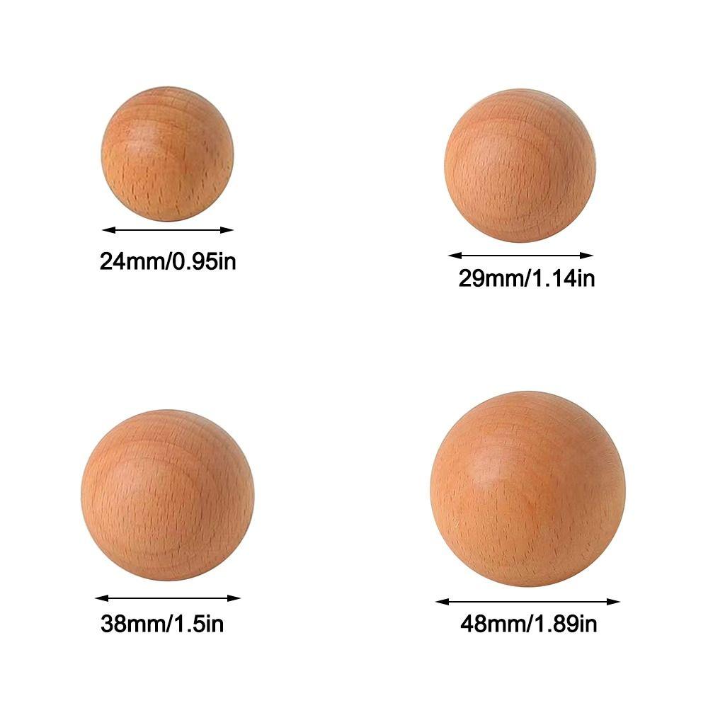 DIY Nordic Cupboard Wardrobe Pulls Simple Beech Wardrobe Knob Round Wood Hook Hanger Home Decoration