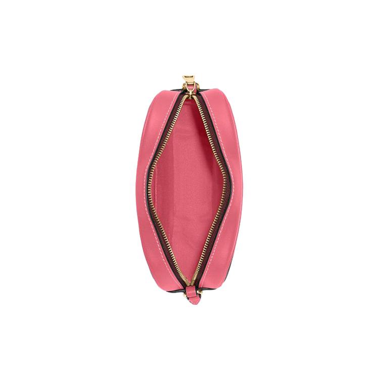 New COACH Jamie Artificial Leather Wrist Bag Clutch Handbag Small Size Women's Brown & Watermelon CB851-IMUOE