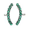 Изумрудный кварцевый драгоценный камень, этническое серебряное ювелирное изделие, серьги-альпинисты 2,5 дюйма
