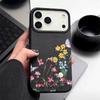 Мини Чехол с Цветочным Принтом, Защитный, Мягкий, Текстура Кожи из ТПУ, Для iPhone 17 Pro Max Air 16e 15 14 13, Ударопрочный Чехол