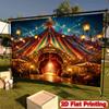 2D flat design. 1 piece. Vintage circus tent banner.