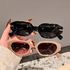 New Personalized Retro Irregular Small Frame Sunglasses Fashionable And Versatile Uv400 Anti Uv Driving And Fishing Sunglasses