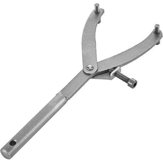 Adjustable Locking Spanner Wrench Clutch, Wrench Holder Hub Rotor Flywheel Sprocket Spanner Wrench Set Fan Clutch Removal Tool for Scooter Motorcycle