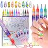 12 Color Nail Art Pens Set 0.5Mm Fine Point Liner Acrylic Nail Polish Kit Waterproof Quick-Drying For Drawing Painting