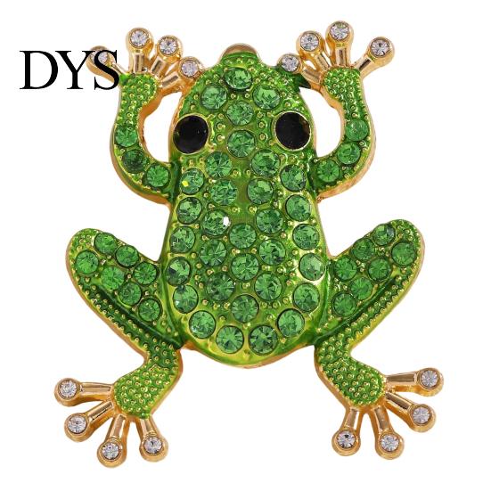 Jewelry Frog for Women, Rhinestone Stud Earrings, Sparkly Cute Sweet Cool Accessories Animal Brooch Pin, Vintage Boho Summer Beach Vacation Statement