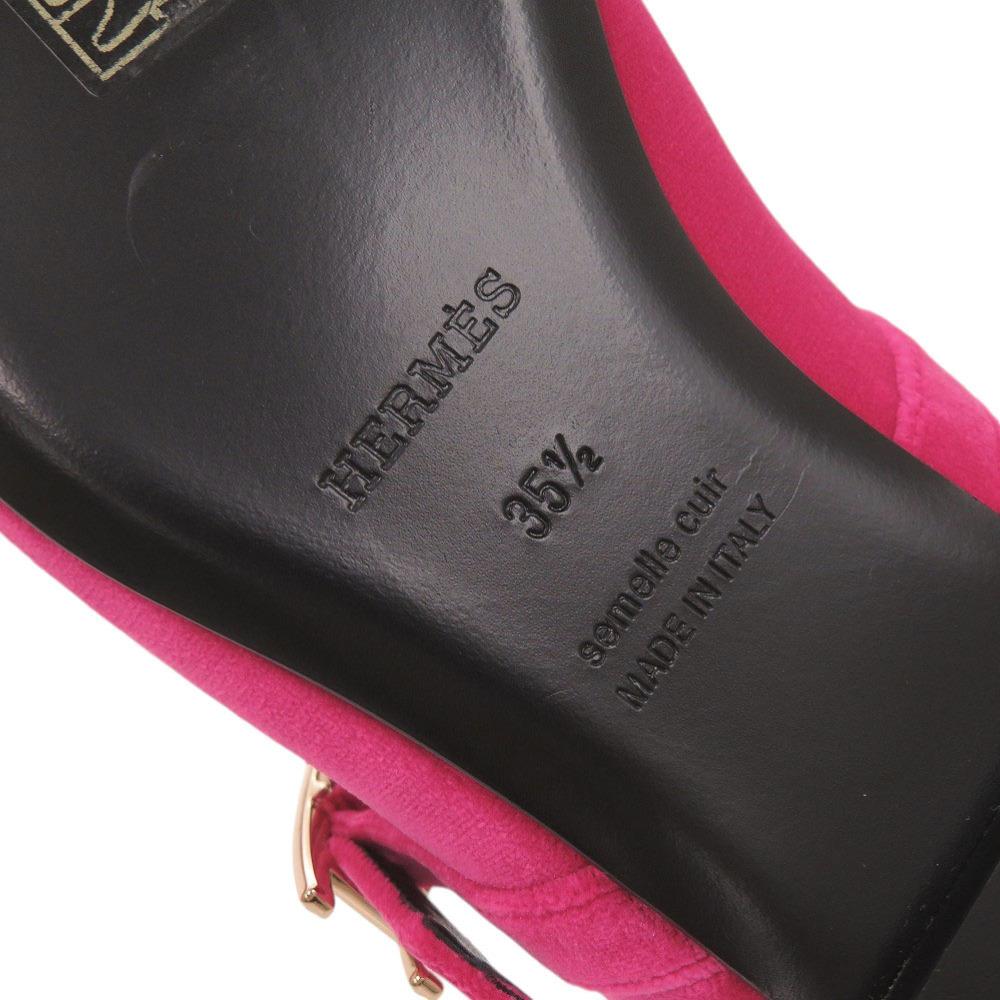 Used AUTHENTIC HERMES Ballet shoes Jane Fuchsia Velor