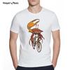 Men's Creative Sea Turtle/Lion Cycling Fixed Gear Bike Print Short Sleeve Tshirt Hipster Streetwear Tops Cool Animals Desgin Tee
