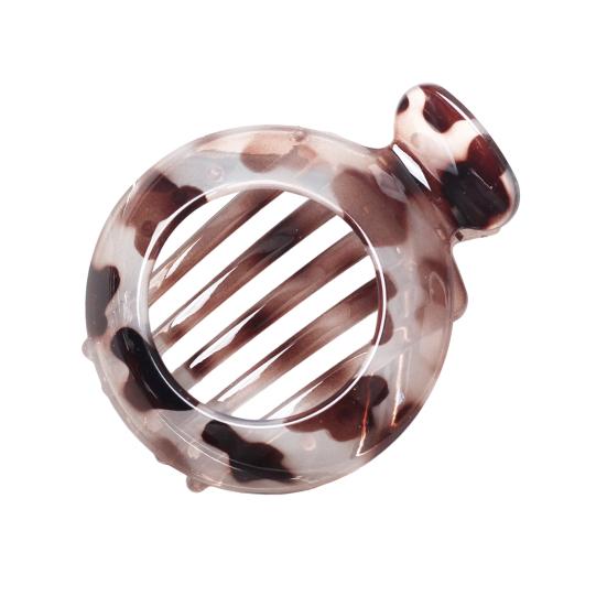 Женская заколка для волос круглая с противоскользящими зубцами, краб для волос, полый дизайн, зажим для волос на затылок, инструмент для укладки волос, аксессуары для волос