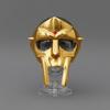 Golden MF DOOM Mask Madvillain Gladiator, Hand-Forged Steel Face Armor for Cosplay, Halloween