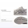 Asics Gel-Contend 4 Ретро Ткань Прочные Дышащие Легкие Низкие Повседневные Кроссовки для Бега Мужские кроссовки Серо-синие T8D4Q-029