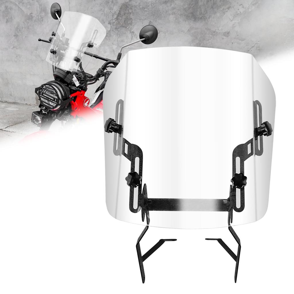 Ветровое стекло Hunter Cub с регулируемой высотой Ветровое стекло для мотоцикла Ветровое стекло CT125 Hunter Cub Custom Parts (прозрачный)